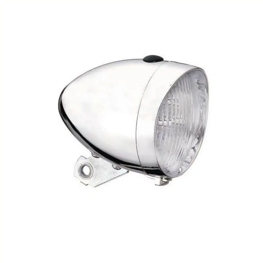 Silver 3-LED Front Light (Battery-Powered)