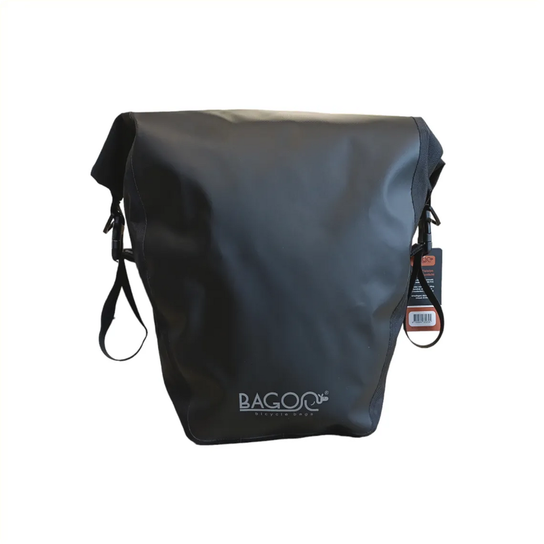 Bagoo Waterproof Black Bicycle Pannier (Single) 22L